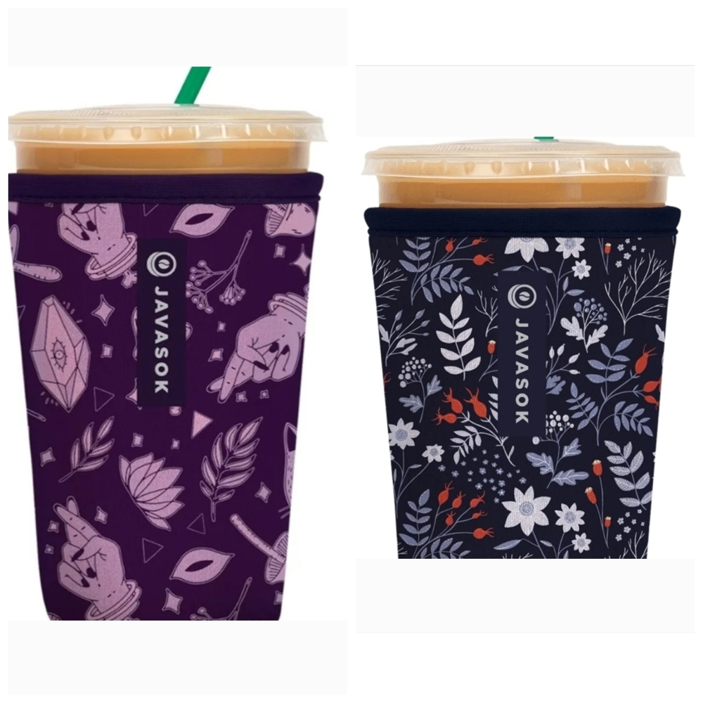 2 Java Soks - Modern Magic & Winder Floral. Med Ice